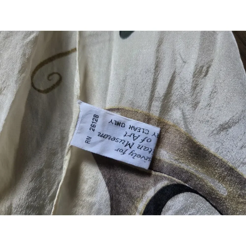 The Metropolitan Museum of Art 100% Silk Shoe Print Scarf Fashion Art Made Japan